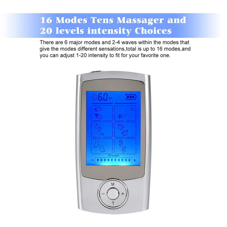 16 Modes Electrical Pulse Massager- Rechargeable